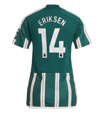 Manchester United Christian Eriksen #14 Bortatröja Dam 2023-24 Kortärmad